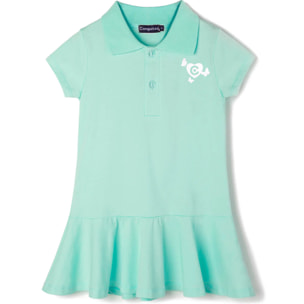 Vestido Polo De Niña En Menta