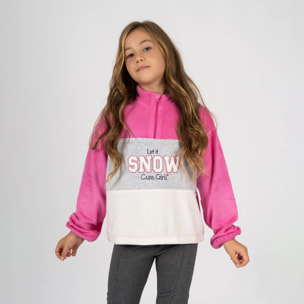 Felpa Chiusa Multicolore Da Bambina