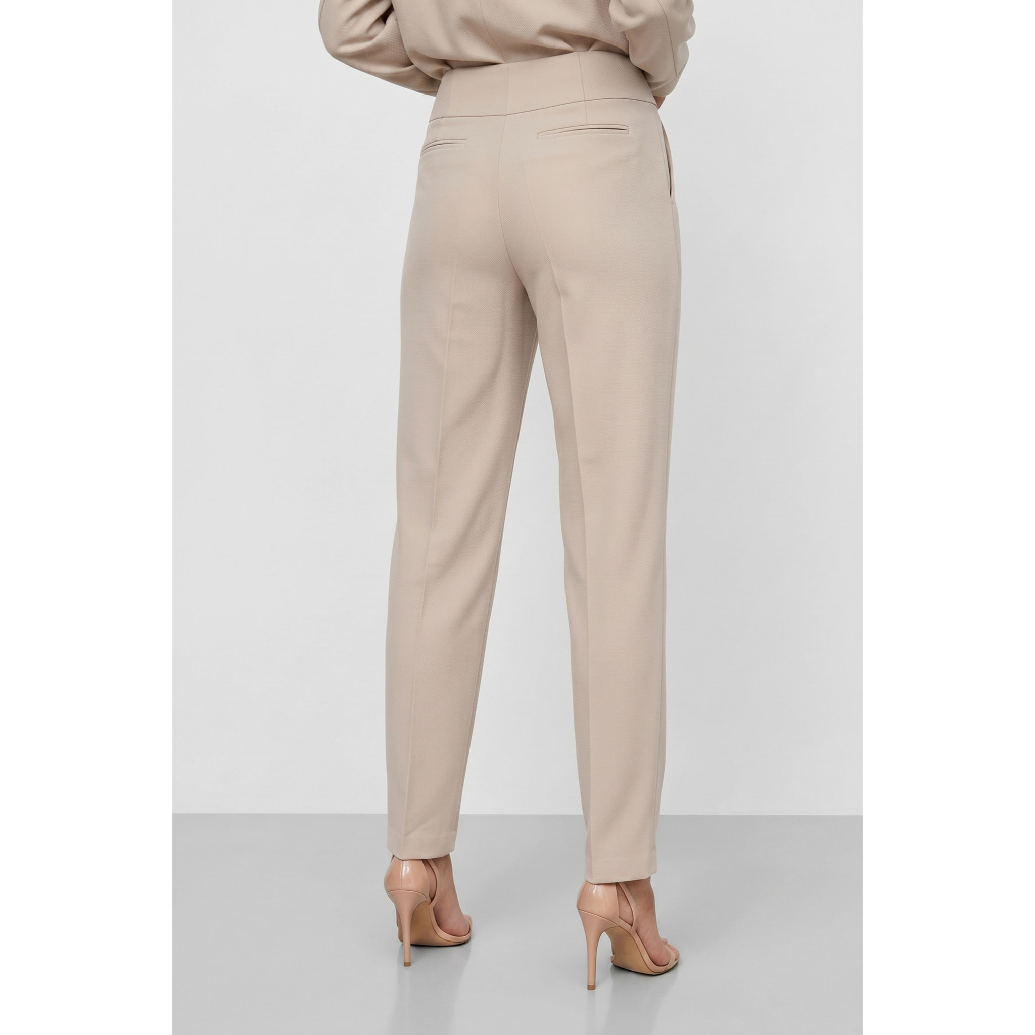 Kocca - Pantalone da donna a vita alta con pieghe in viscosa Donna