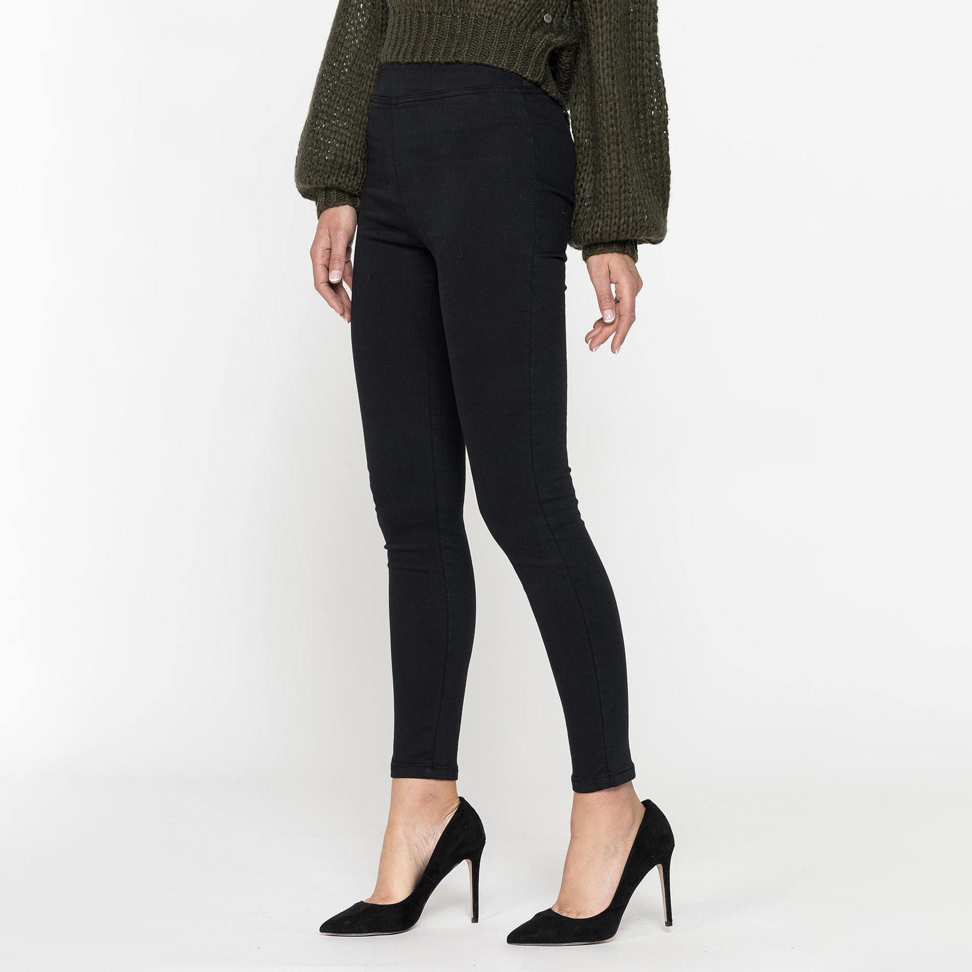 LEGG-JEANS EFFETTO PERFETTO IN GABARDINA SUPER STRETCH 10OZ