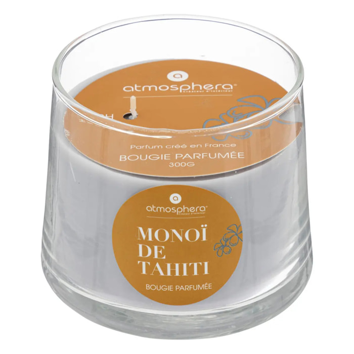 Bougie parfumée "Izor" en verre 300g monoï