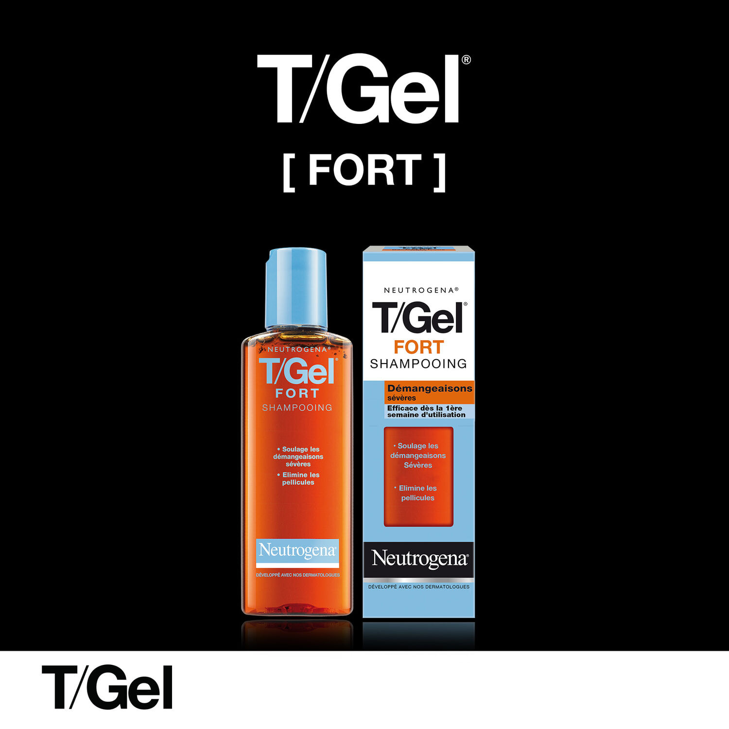 T/Gel Fort Shampooing - Soulage les Démangeaisons Sévères 250 ml