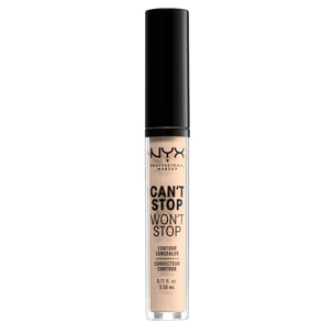 NYX Professional Makeup Anti-Cernes et Correcteur Can't Stop Won't Stop Contour Concealer Light Ivory