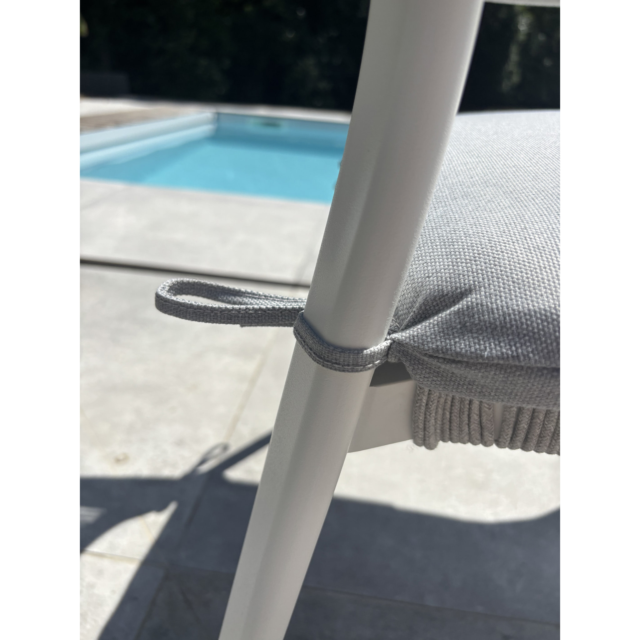 ABELLA - Lot de 2 fauteuils de jardin en aluminium