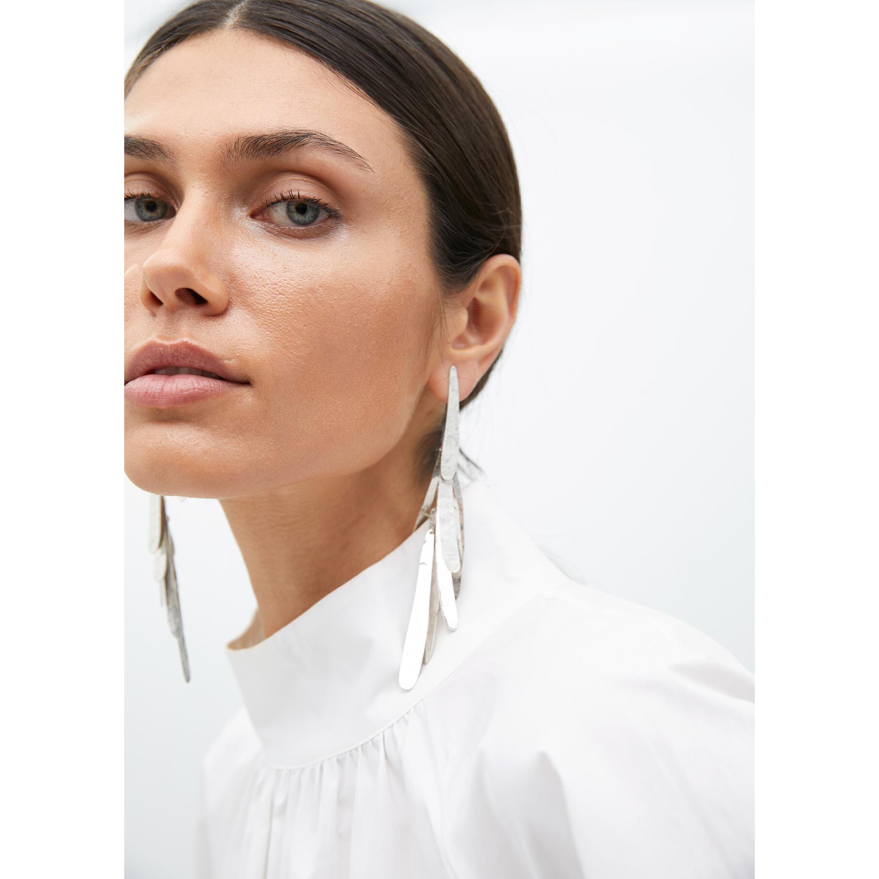 Orecchini con Frange Metalliche