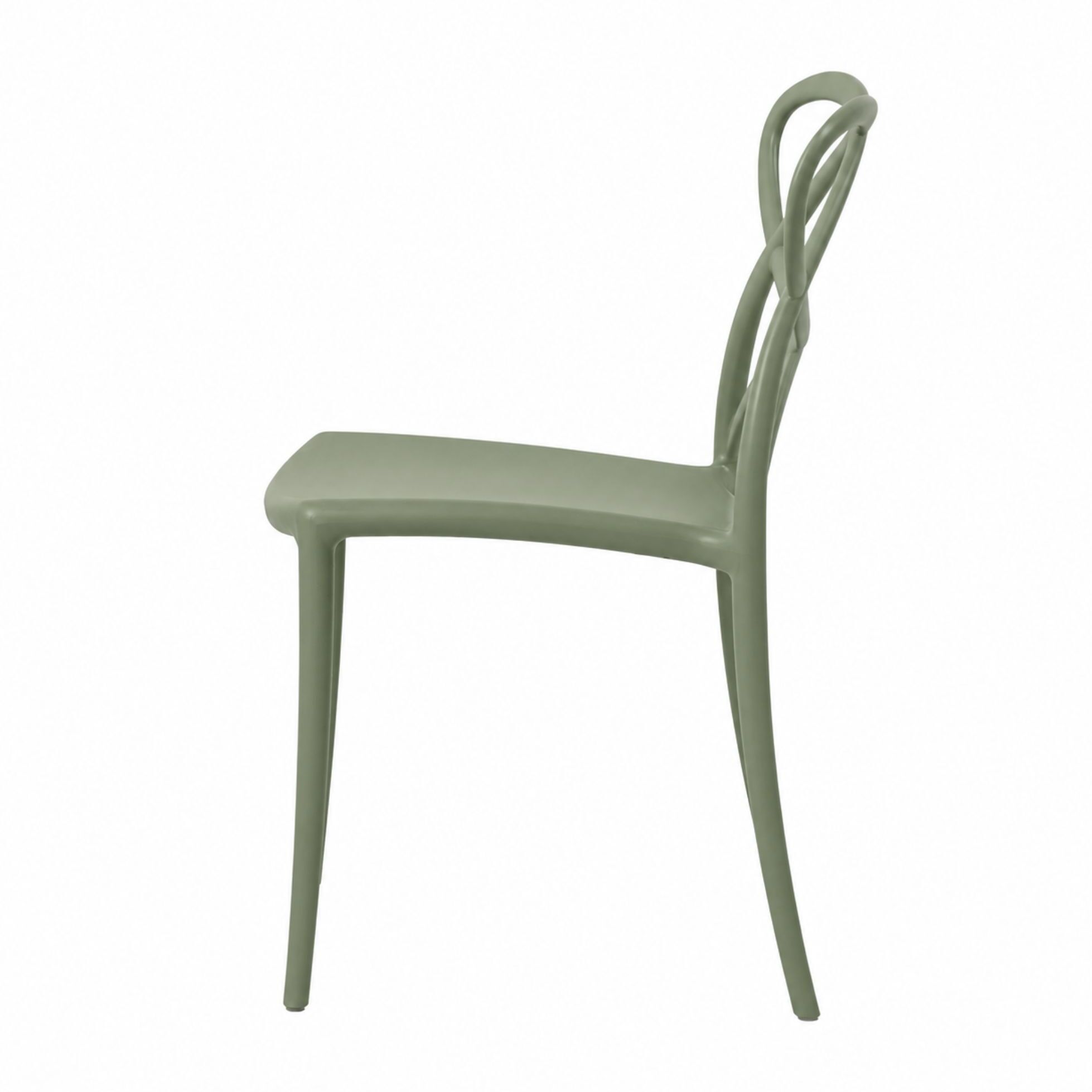 Set di 2 sedie LONG ISLAND in polipropilene verde
