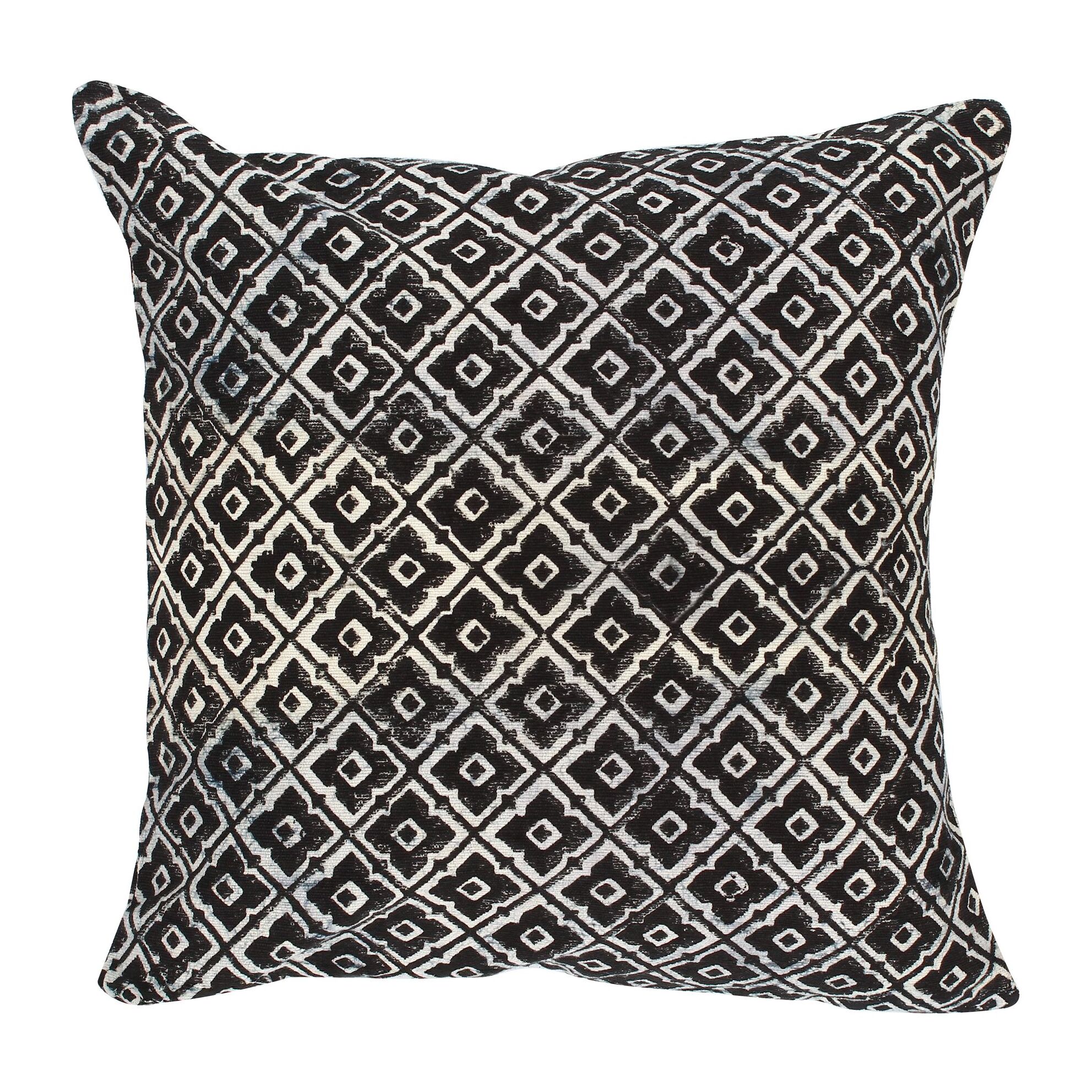 Coussin en coton bleu et noir 45cm WILD