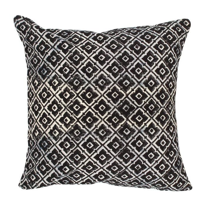 Coussin en coton bleu et noir 45cm WILD