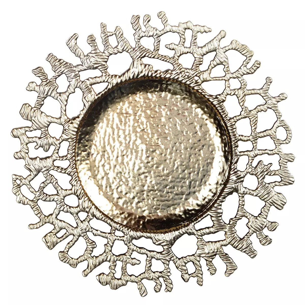 Lot de 6 Dessous d'assiette corail doré