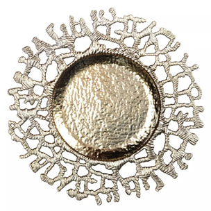Lot de 6 Dessous d'assiette corail doré