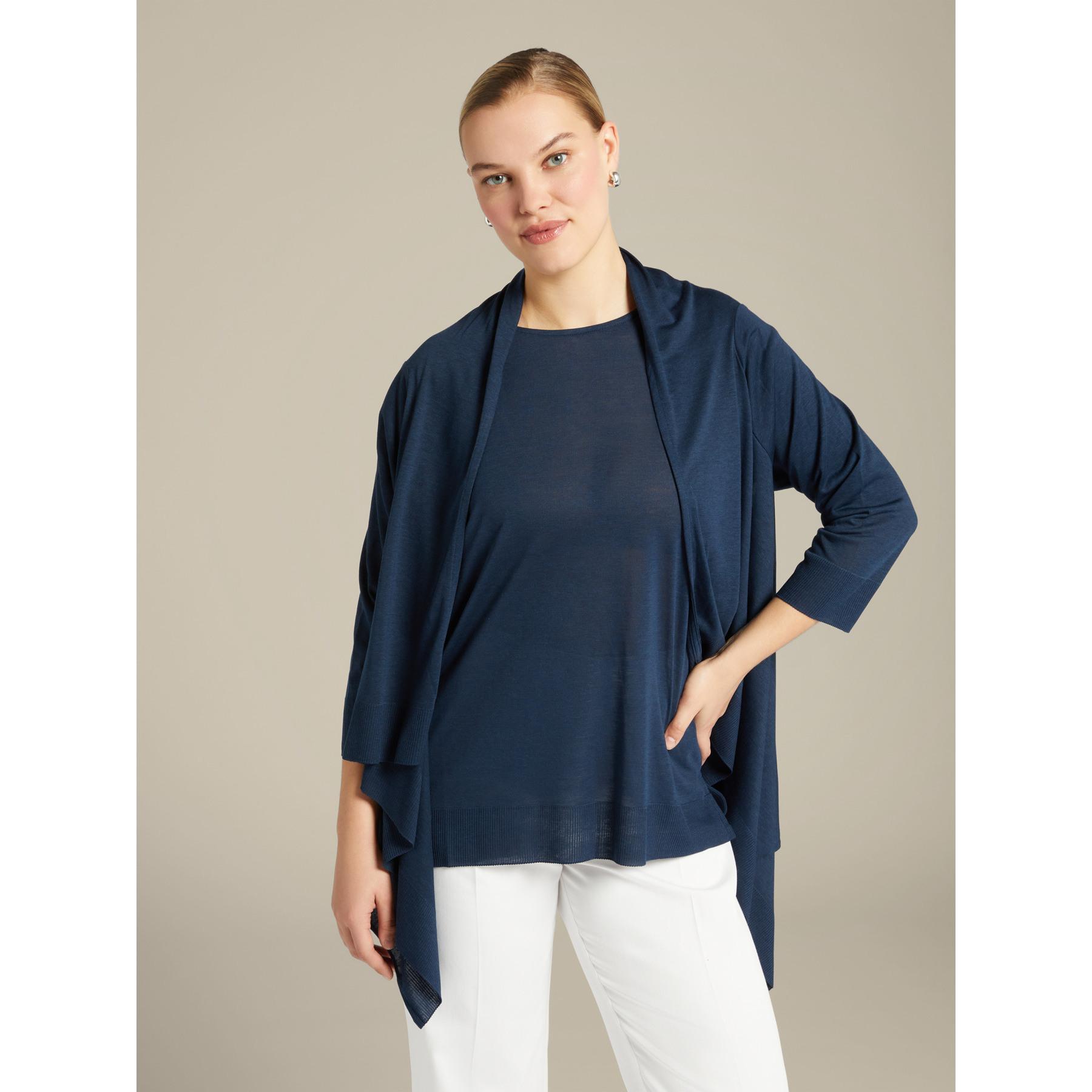 Elena Mirò - Cardigan leggero lungo - Blu