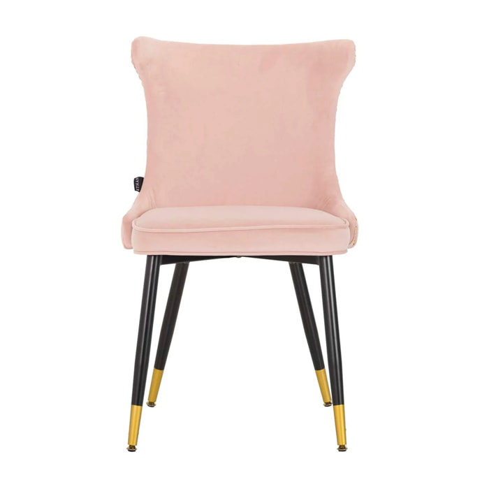 Silla Tachuelas Velvet Rosa Aspen 49x54x79 Cm