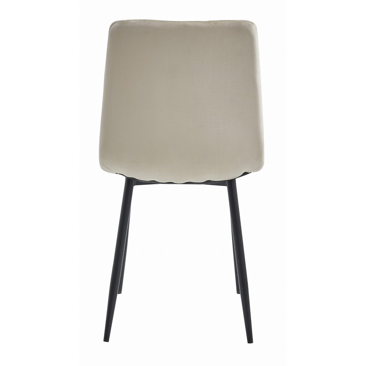 Sedia LAVA in velluto beige chiaro con gambe nere