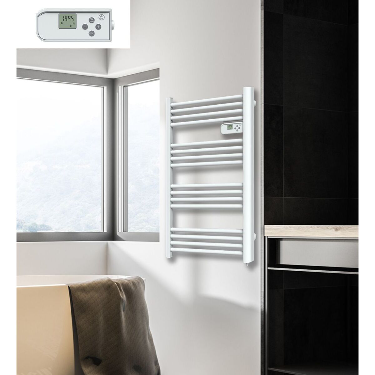 sèche serviettes electrique LCD 500w