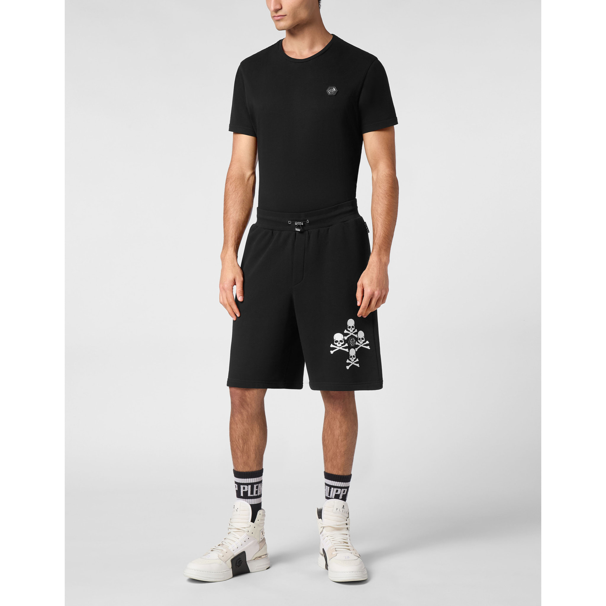 PHILIPP PLEIN Pantalones cortos deportivos SKULL&BONES