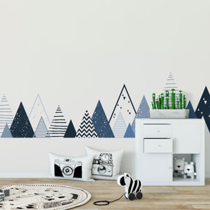 Stickers muraux enfants - Décoration chambre bébé - Autocollant Sticker mural géant enfant montagnes scandinaves ALINKA