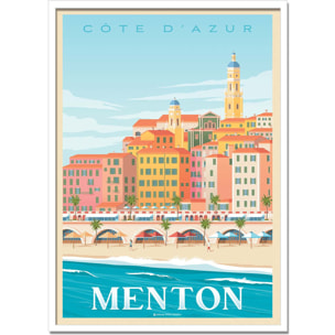 Affiche - Menton - Olahoop Travel Posters
