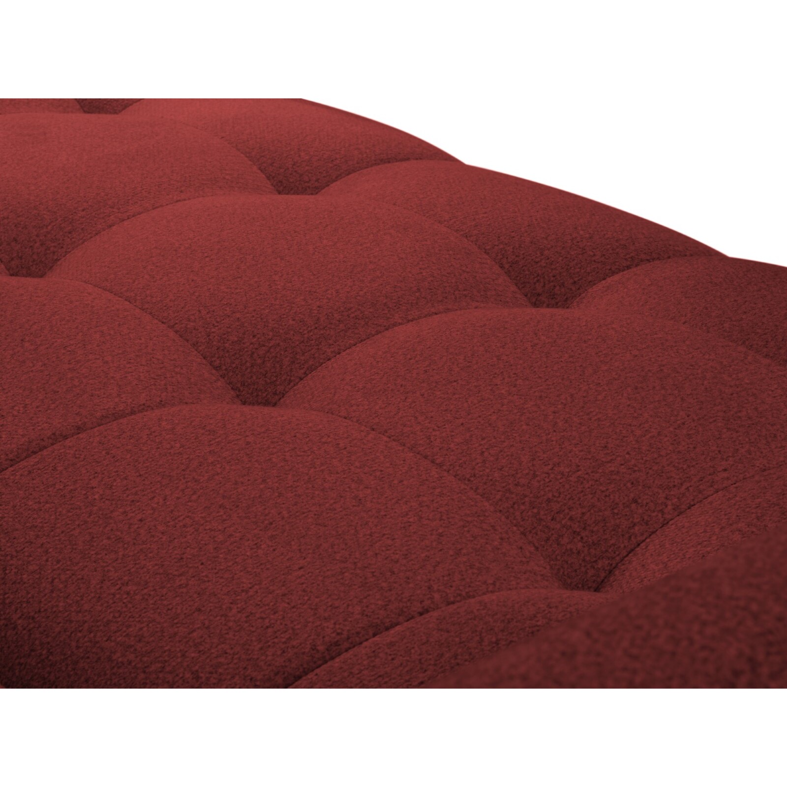 Canapé convertible avec coffre de rangement "Madrid" 3 places en tissu structurel rouge