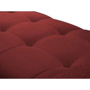 Canapé convertible avec coffre de rangement "Madrid" 3 places en tissu structurel rouge