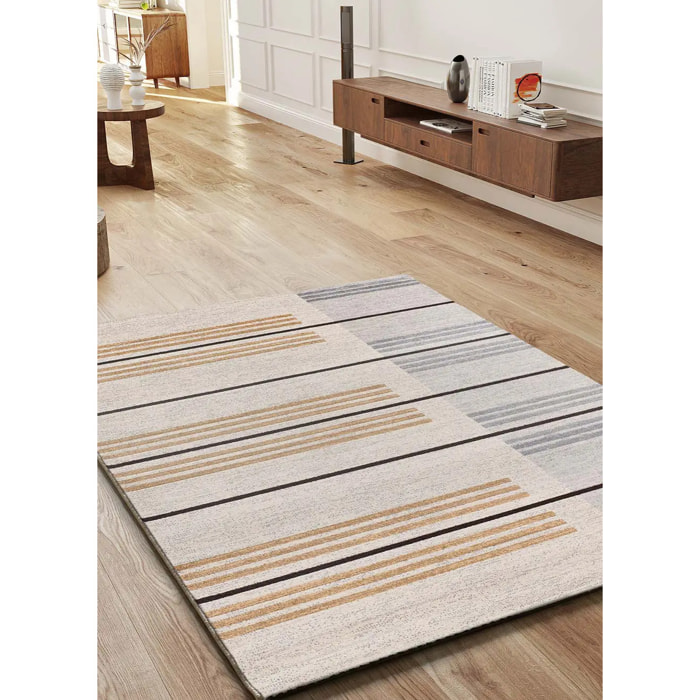 CRAFT Alfombra étnica en tonos gris y beige, varias medidas disponibles