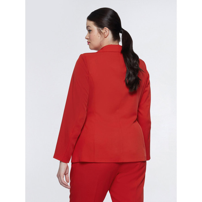 Fiorella Rubino - Chaqueta con atadura lateral - Rojo