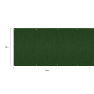Brise vue occultant 1.8x10 m 220 gr/m² vert