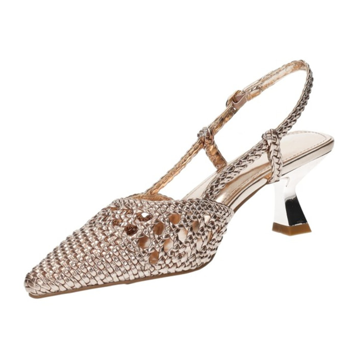 Décolleté sling back Donna Tata Italia Dorato