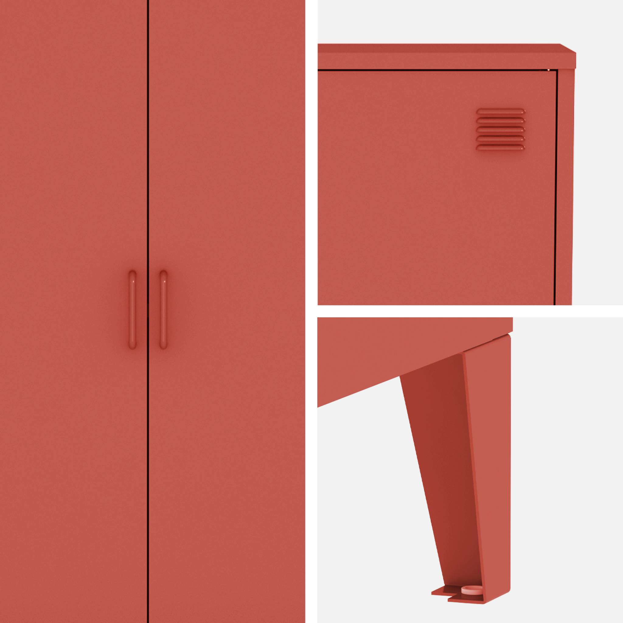 Commode/armoire métal 2 portes (lot de 2) SOHO