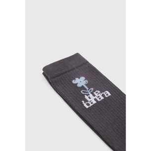 CALCETINES FLOWER ANTRACITA