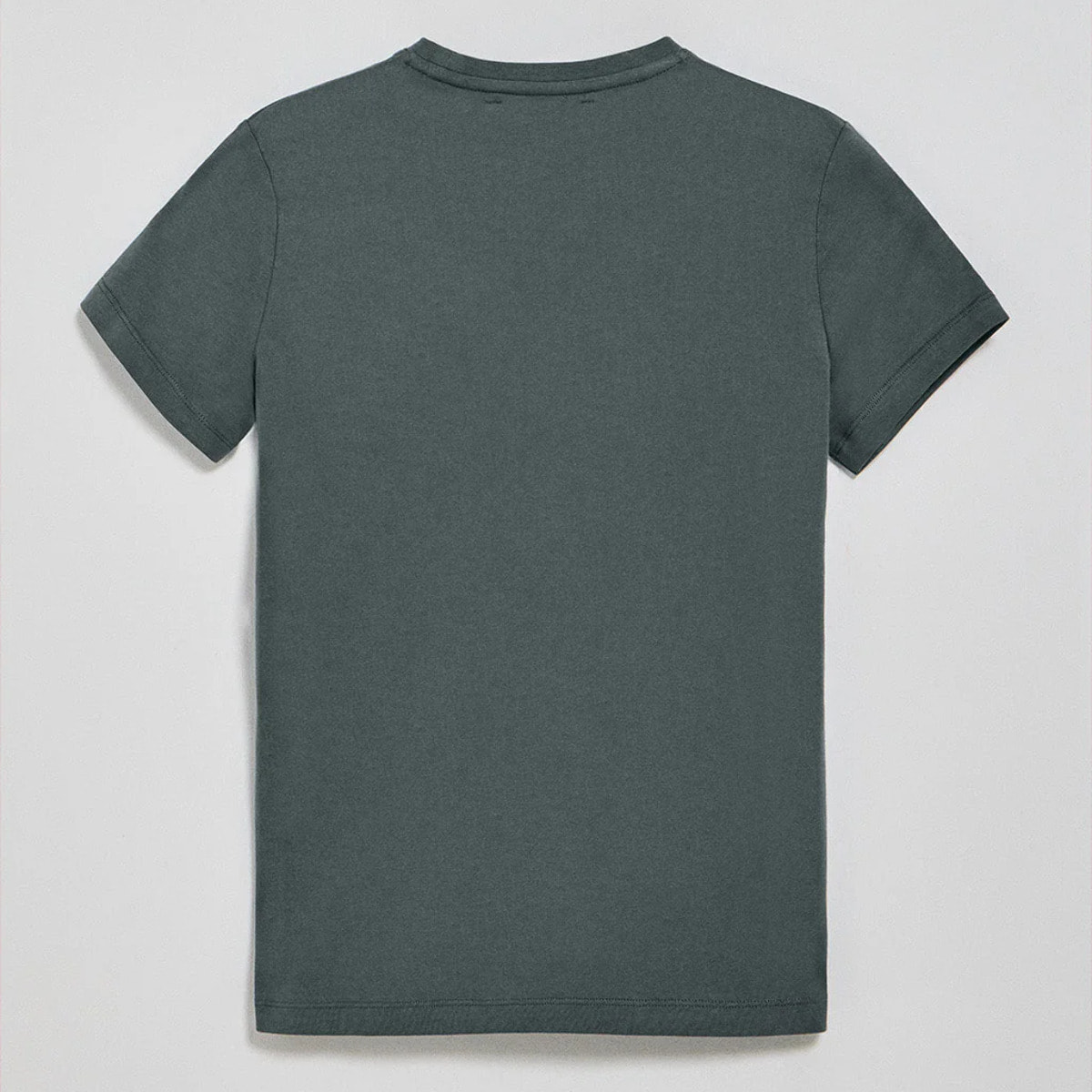 Camiseta gris piedra de cuello redondo con bordado Rigby Go