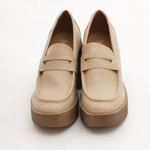 MOCASSINO CHUNKY LISCIO CHOCOLA' BEIGE