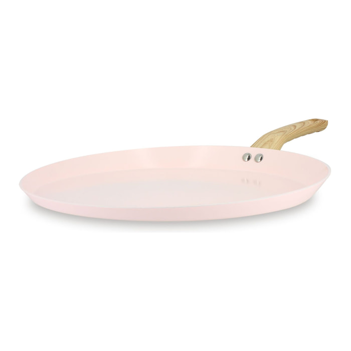 Galetière en revêtement céramique 32cm rose -tous feux COLORAMA