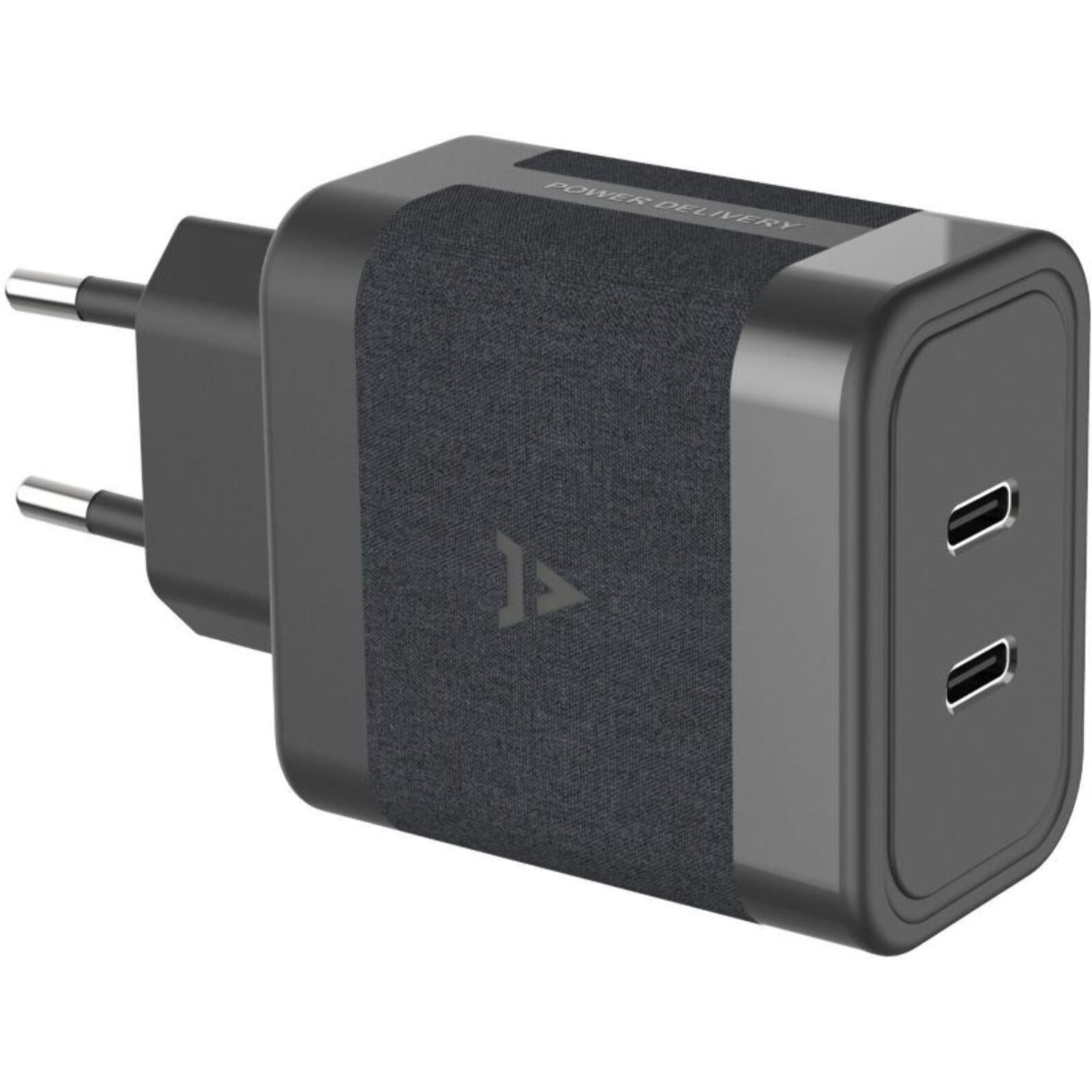 Chargeur ordinateur portable ADEQWAT 65W charge rapide 2 USB-C - Noir