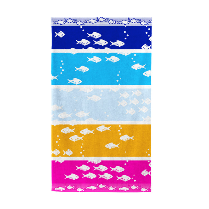 Telo Mare Spugna Jacquard Spiaggia Disegno Amalfi