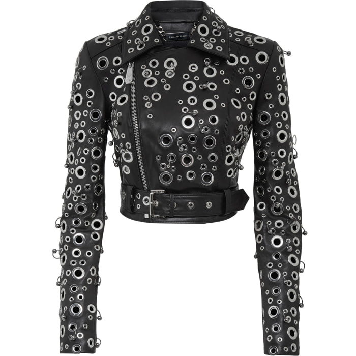 PHILIPP PLEIN Biker de cuero