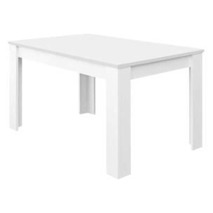 Mesa de comedor extensible Kendra 123 Blanco Artik (Blanco Mate)