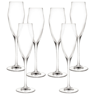 Set 6 copas flauta 18,2 cl cristal Masterpro