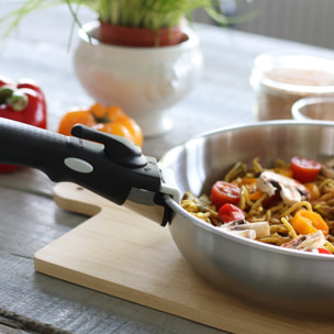 Poignée amovible universelle en bakélite IRIS INOX