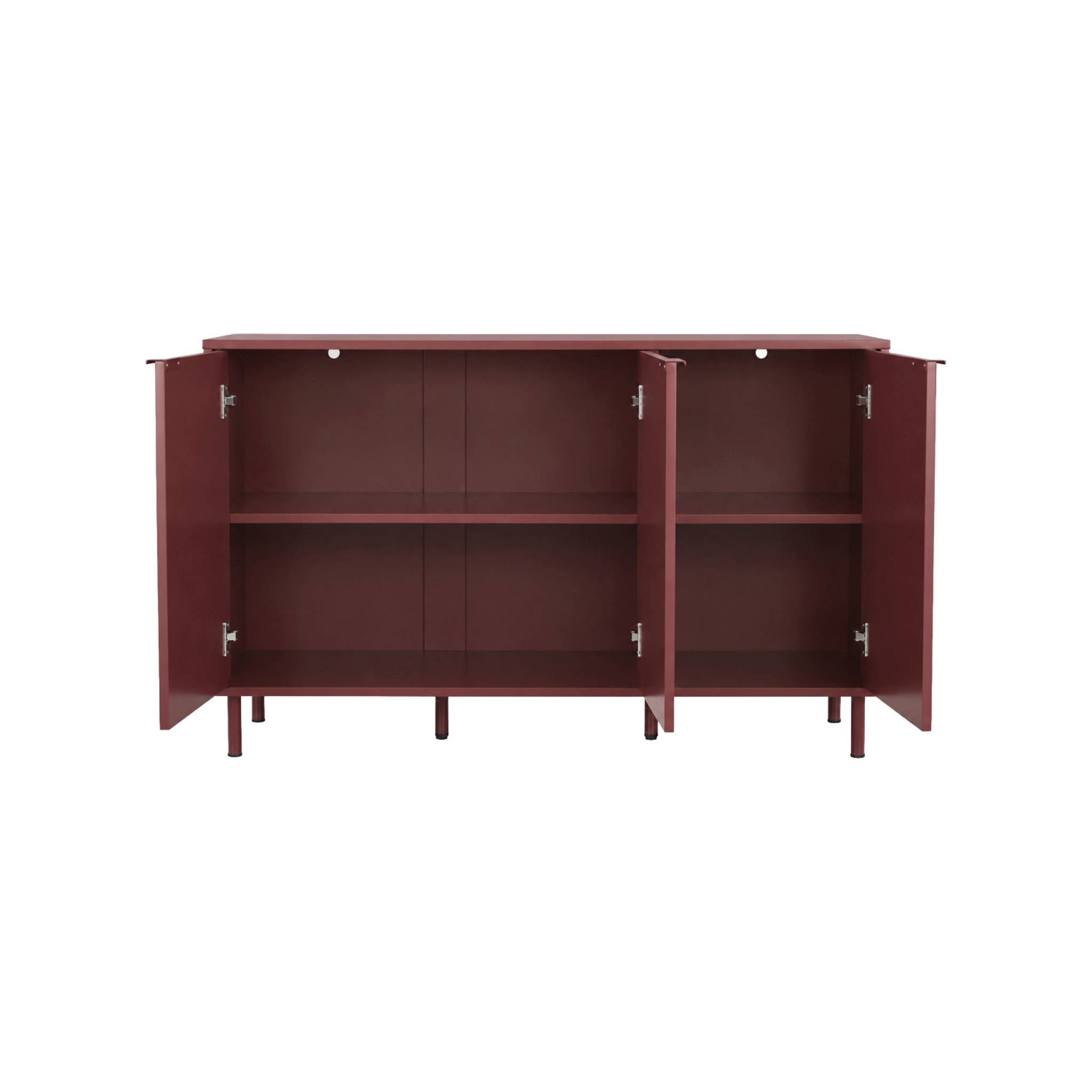 Buffet décor bois et métal 3 portes 120cm ELLIE
