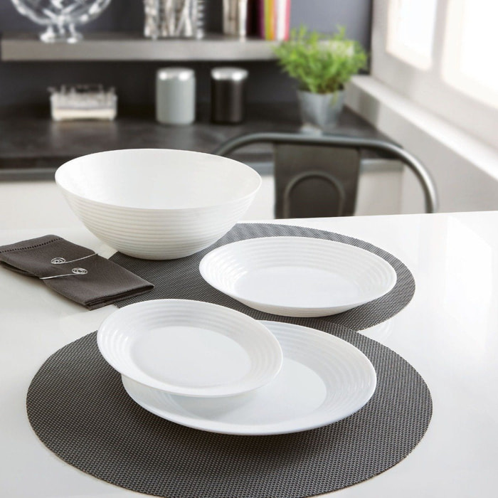 Set de platos 19 piezas Harena blanco - Luminarc