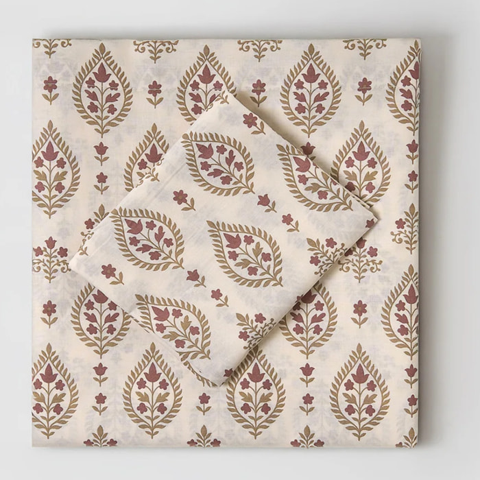 Juego de sábanas de algodón nomad rosette