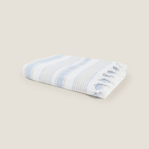 Toalla pareo algodón rayas Jorne color azul
