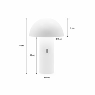 Lampe de table nomade intérieur/extérieur sans fil à tête orientable H 28cm THOM