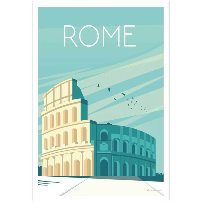 Affiche ville voyage Rome et son colisée Affiche seule