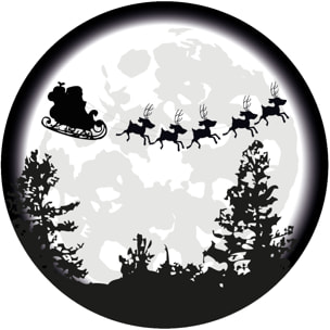 Sticker Noël au claire de la lune - Autocollants stickers adhésifs noël - décoration fêtes