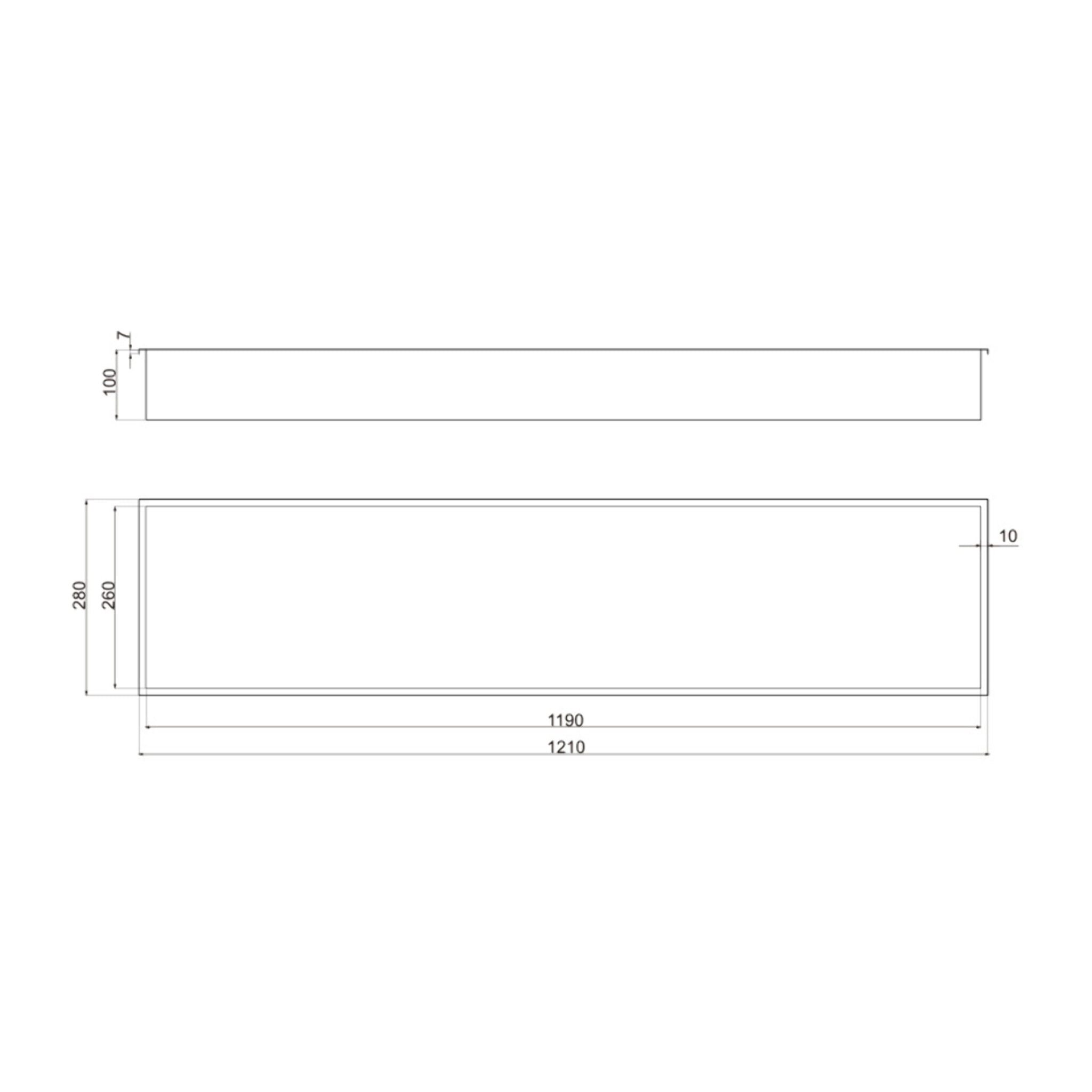 Aurum Niche de Douche à encastrer, Acier Inoxydable 304, 121x28x10cm, Cuivre brossé PVD (SATAURN12128BRG)