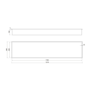 Aurum Niche de Douche à encastrer, Acier Inoxydable 304, 121x28x10cm, Cuivre brossé PVD (SATAURN12128BRG)