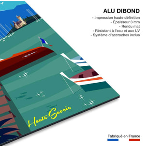 Tableau château et lac d' annecy Tableau alu Dibond