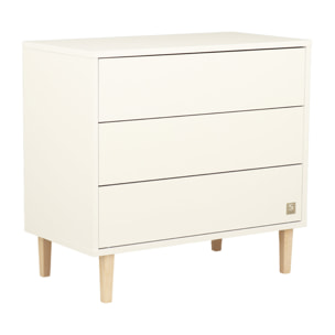 Commode 3 tiroirs pieds bois