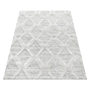 PISA - Tapis de salon à motif berbère gris - PIS4703GRI